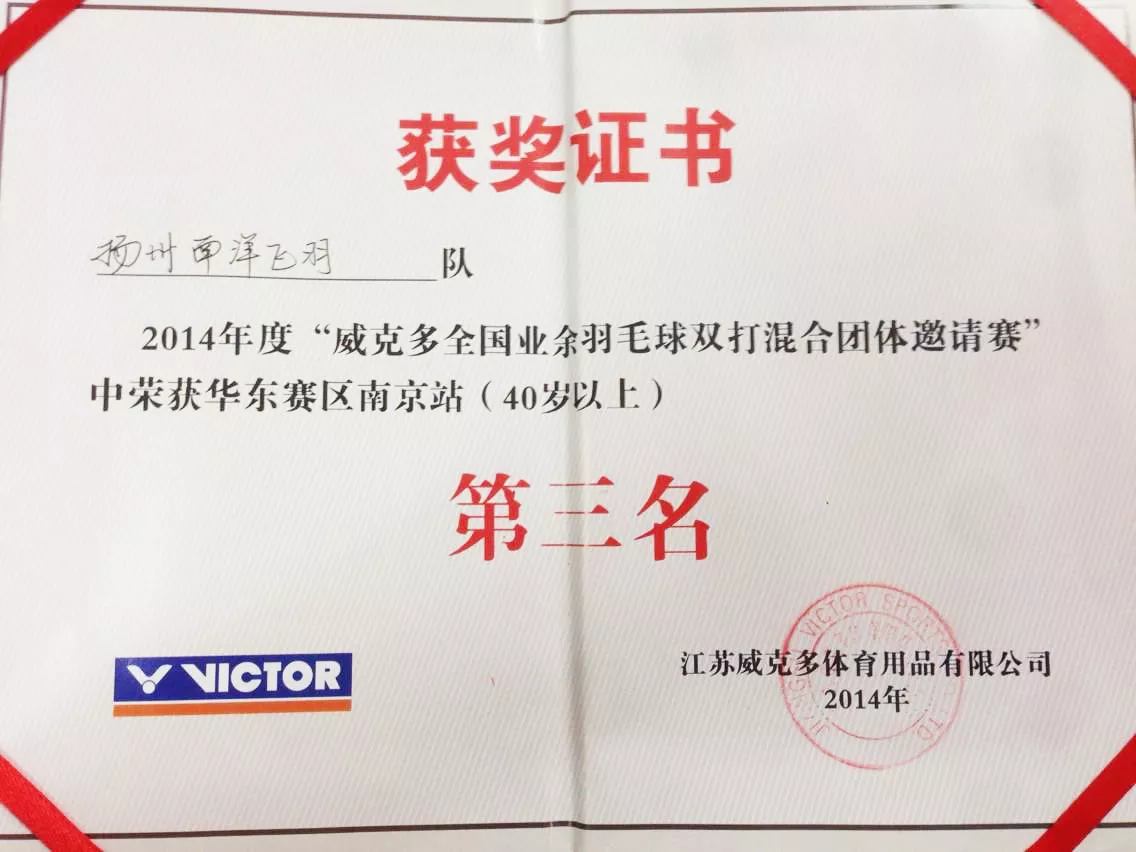 获奖证书